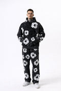 Ensemble streetwear hoodie + jogging motif floral – Lot de 8 pièces