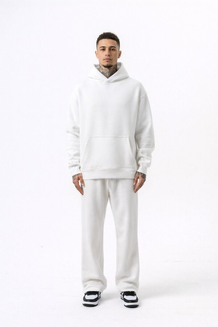 Ensemble hoodie + jogging gris minimaliste streetwear – Lot de 8 pièces