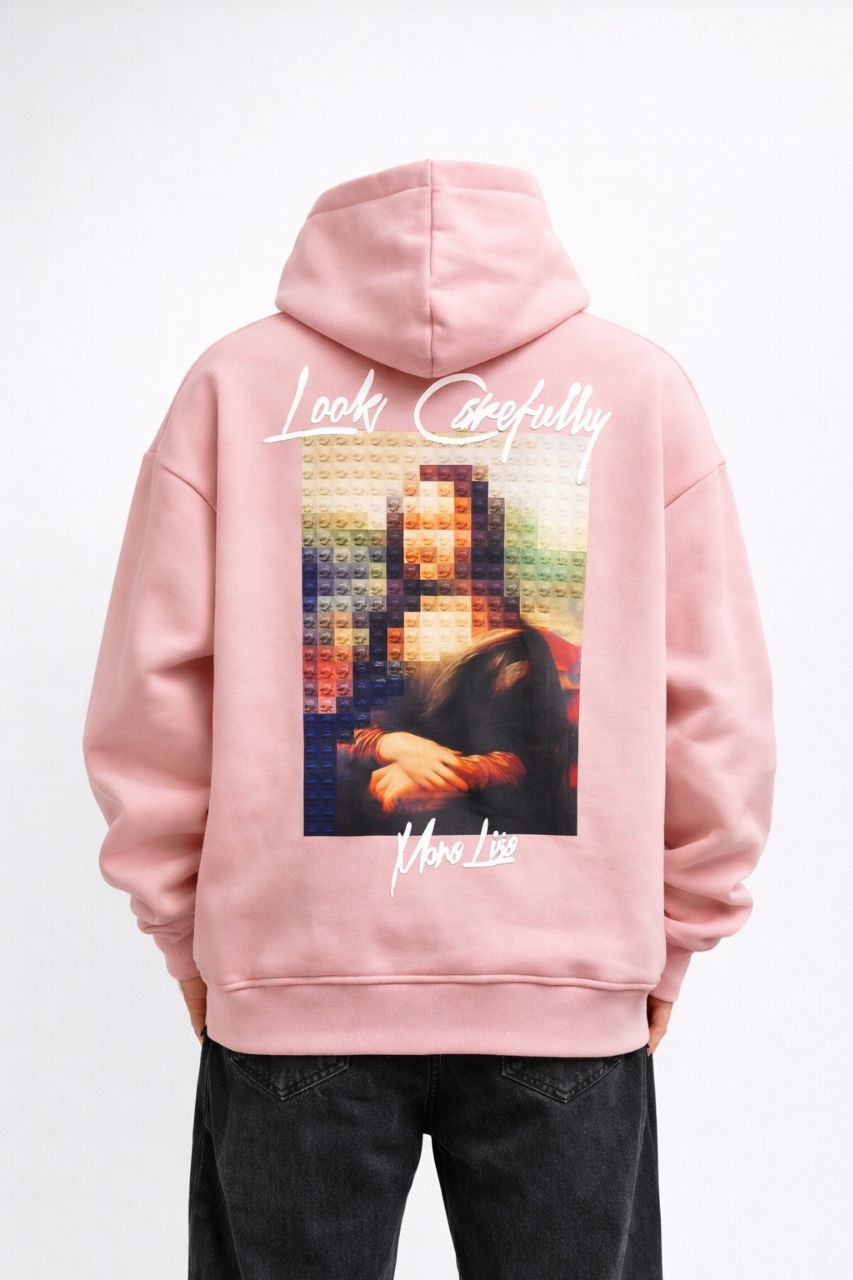 Hoodie streetwear premium Mona Lisa brodé – Lot de 8 pièces