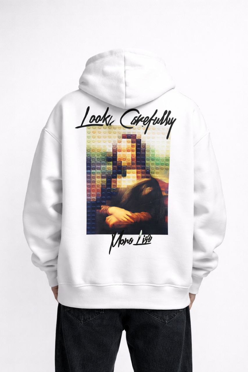 Hoodie streetwear premium Mona Lisa brodé – Lot de 8 pièces