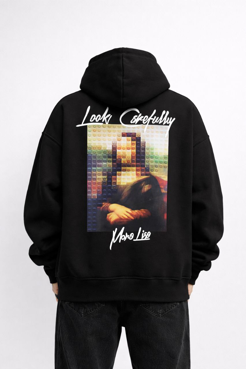 Hoodie streetwear premium Mona Lisa brodé – Lot de 8 pièces